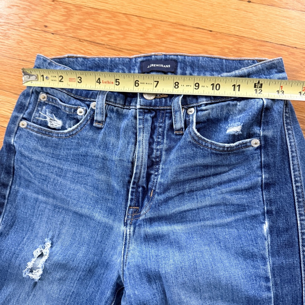 J.Crew Vantage Two-Tone Side-Panel Straight Jeans J7283 Size 25 - Picture 6 of 9